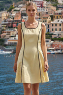BLANKET STITCH SLEEVELESS MINI DRESS