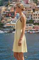 BLANKET STITCH SLEEVELESS MINI DRESS
