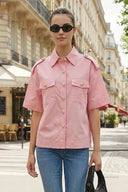 Oversized Half Sleeve Stitch Jacket