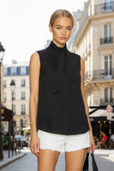 STITCH DETAIL DETACHABLE BOW TOP