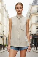 STITCH DETAIL DETACHABLE BOW TOP