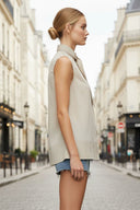 STITCH DETAIL DETACHABLE BOW TOP