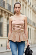 TUBE BUBBLE TOP W/ TWISTED ROPE BELT