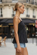 SIDE FRILL DETAIL BOW TOP