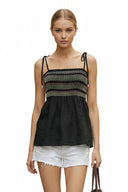 MULTI-COLOR SMOCKING TOP