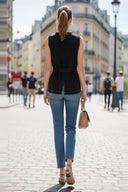 FULL & ZIP PEPLUM TOP