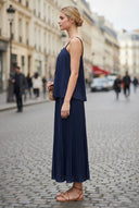 SLEEVELESS PLEATED TANK TOP