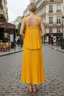 SLEEVELESS PLEATED TANK TOP