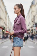 THE MODERN 2 WAY BLOUSE W/ DETACHABLE BANDANA SCARF