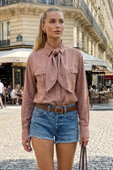 THE MODERN 2 WAY BLOUSE W/ DETACHABLE BANDANA SCARF