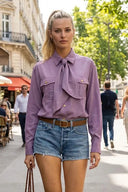 THE MODERN 2 WAY BLOUSE W/ DETACHABLE BANDANA SCARF