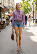 THE MODERN 2 WAY BLOUSE W/ DETACHABLE BANDANA SCARF