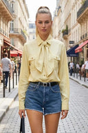 THE MODERN 2 WAY BLOUSE W/ DETACHABLE BANDANA SCARF