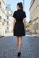 Short Sleeve Zip Up Dress