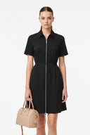 Short Sleeve Zip Up Dress
