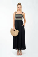 Multi-Color Smocking Maxi Dress