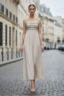 Multi-Color Smocking Maxi Dress