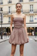 Tube Bubble Dress with Twisted Rope Belt