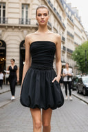 Tube Bubble Dress with Twisted Rope Belt