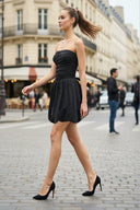 Tube Bubble Dress with Twisted Rope Belt