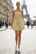 Tube Bubble Dress with Twisted Rope Belt