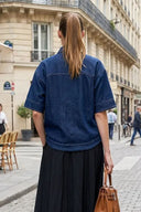 Oversized Half Sleeve Denim Jacket