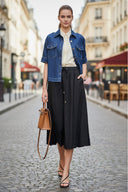 Oversized Half Sleeve Denim Jacket