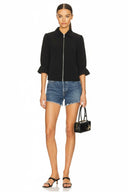 3/4 Sleeve Zip Up Jacket