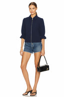 3/4 Sleeve Zip Up Jacket