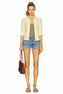 3/4 Sleeve Zip Up Jacket