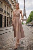 Cross Front Strap Midi Dress