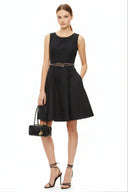 Flare Dress with Twisted Rope Belt