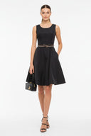 Flare Dress with Twisted Rope Belt