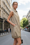 Zip Up Front Adjustable Bottom Dress