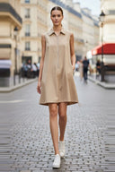 Zip Up Front Adjustable Bottom Dress