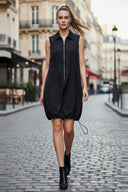 Zip Up Front Adjustable Bottom Dress