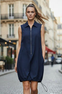 Zip Up Front Adjustable Bottom Dress