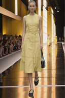 WAIST SMOCKED MIDI DRESS