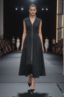 Two Way Zip Up Midi Dress