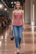SIDE FRILL DETAIL BOW TOP