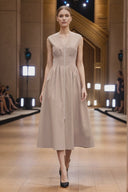 Two Way Zip Up Midi Dress