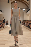 Belt Detail Midi Dress