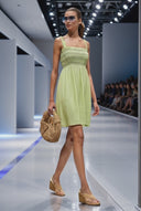 MULTI-COLOR SMOCKING MINI DRESS