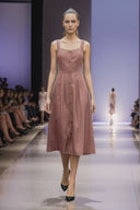 Button Detail Midi Dress