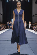 Two Way Zip Up Midi Dress